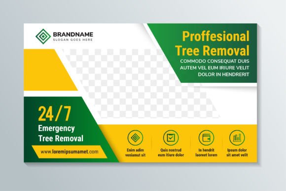 Tree Removal Horizontal Banner Design for Professionals
